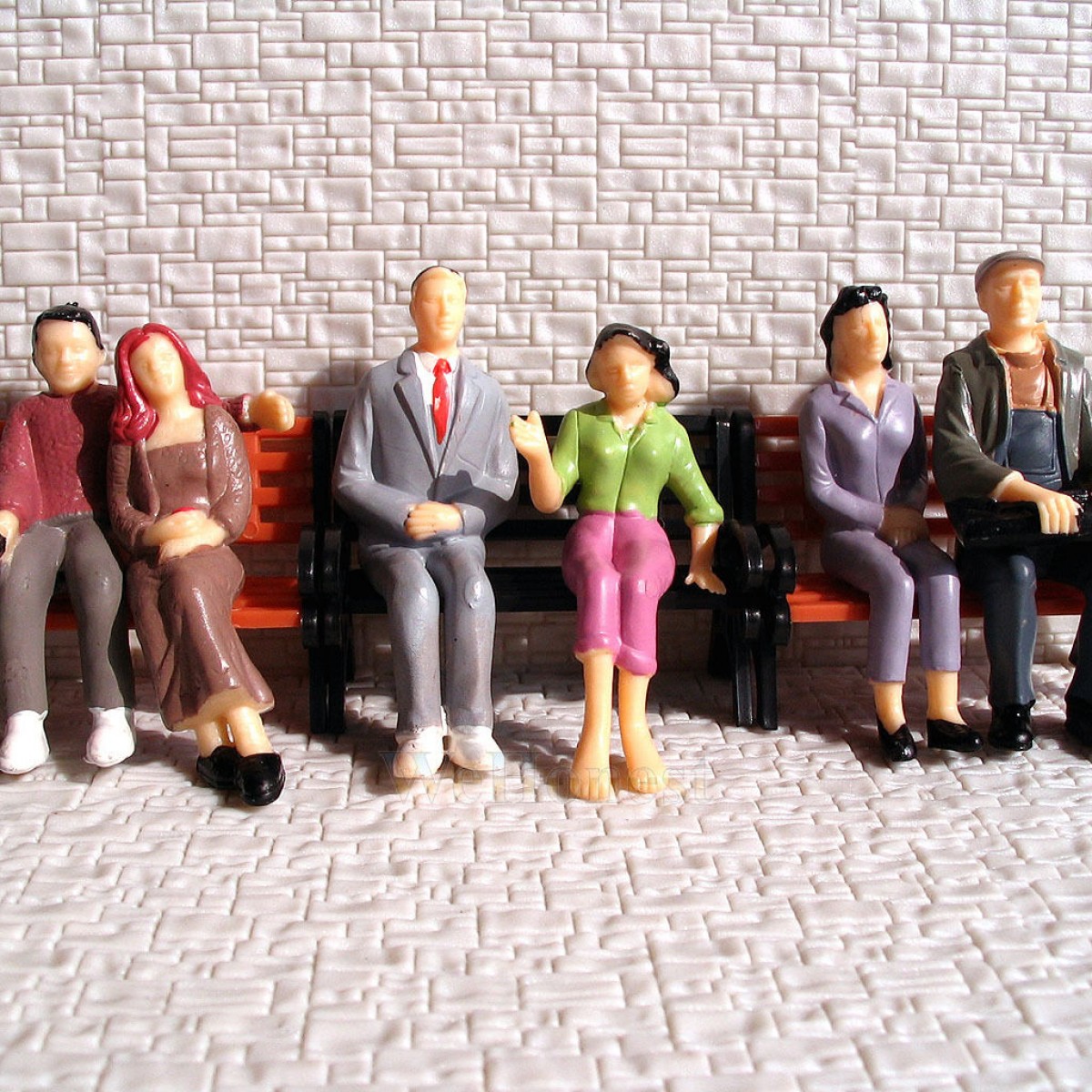 6 pcs All Seated G gauge 1:24 Painted Figures LGB SCALE 6 different poses